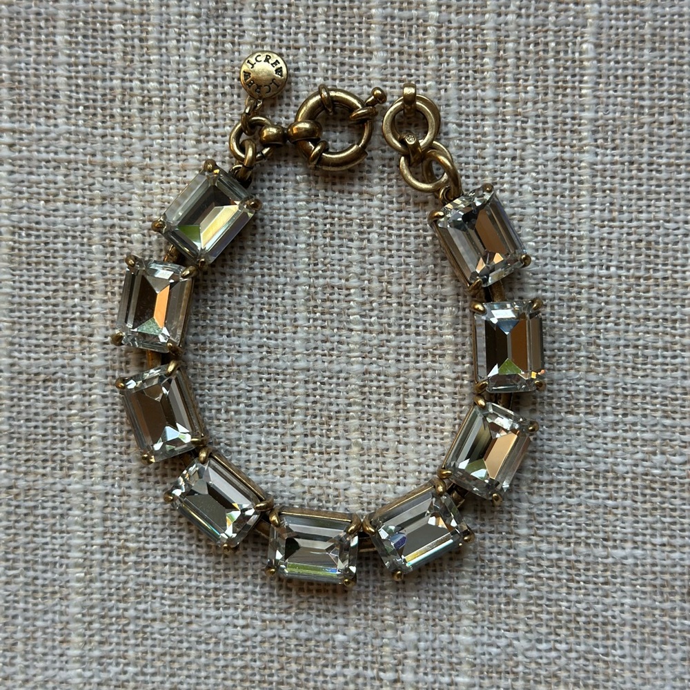 J. Crew Gold and Silver Crystal Bracelet
